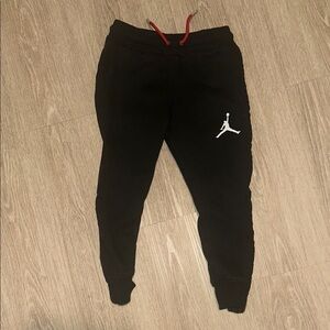 Jordan Black and Red Sweatpants with Jumpman Logo